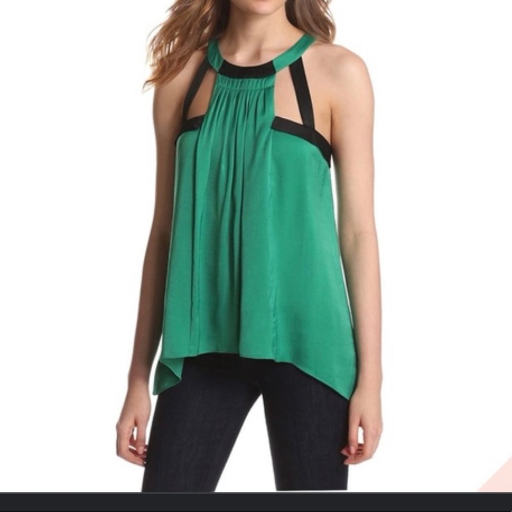 BCBG MAXAZARIA color block halter top